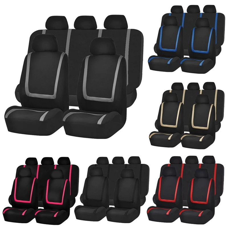 

9 PCS PU Leather Car seat cover auto seats covers accessories for skoda fabia octavia a5 a7 rapid spaceback superb yeti kodiaq