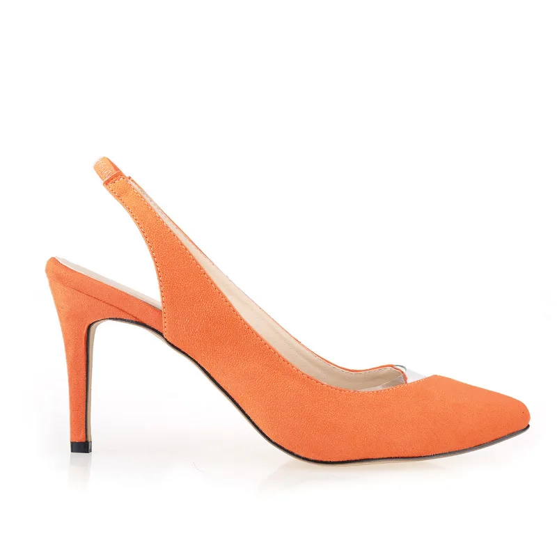 Fashion women Pumps Classic Office & Career thin high heels sexy party shoes Pointed Toe Flock 8CM Slip On 2023 size 35-42