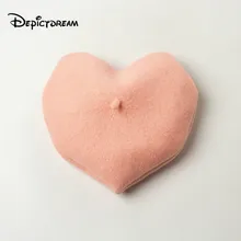 Шерсть, зимний женский берет, большая любовь, украшение, модельная шапка, шапка, осенние шапки, размер около 54-55 см