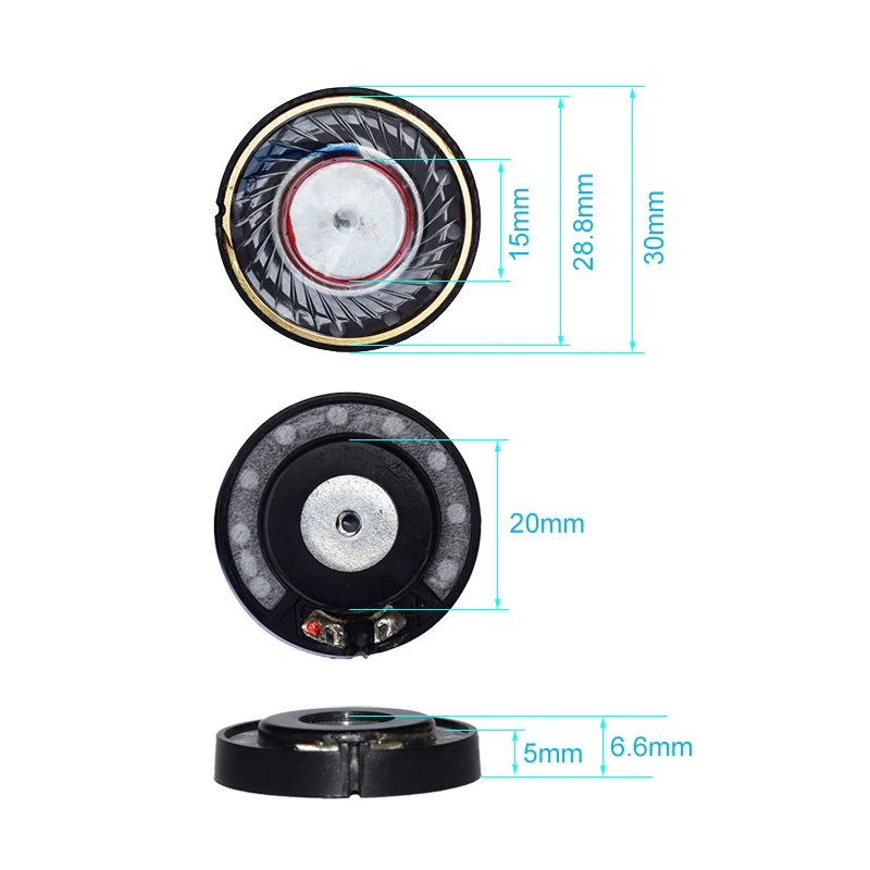 30mm Headphone Speaker Headset Horn 50mW 32 Ohm HIFI DIY Head Phones Accessories Upgrade Earhpone Replacement Speaker Unit 2PCS