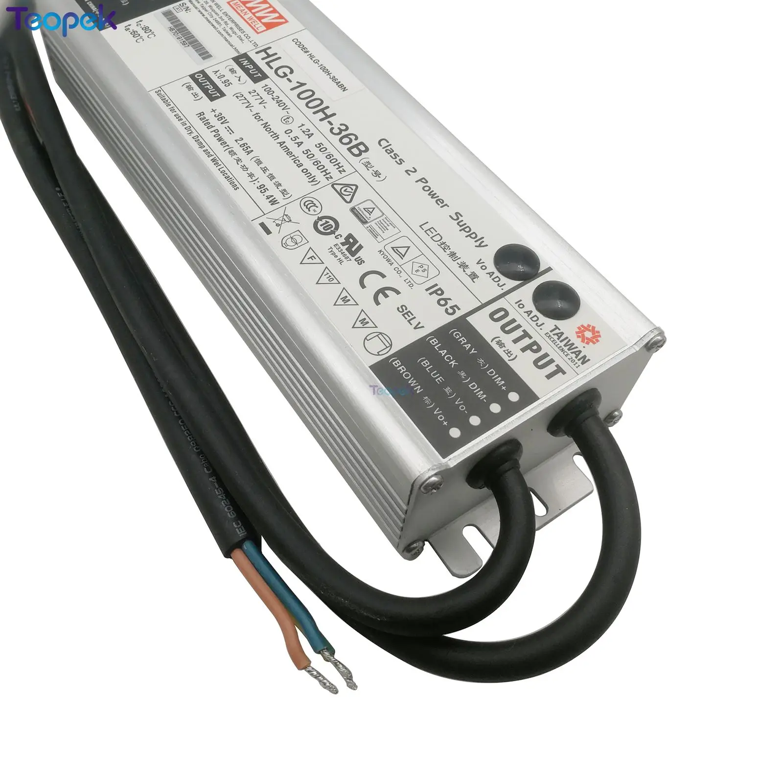 Светодиодный источник питания Meanwell HLG-100H-36B 36 В с регулируемой яркостью IP67 Водонепроницаемый для CREE CXB3590 CXA3050 светодиодный