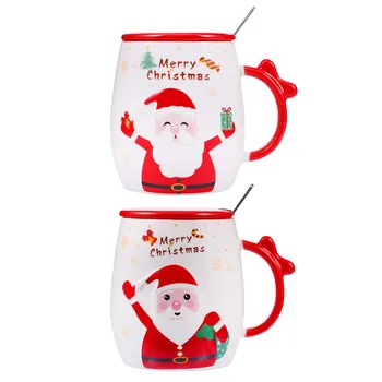 

2pcs Mug Cup Durable Sturdy Prime Mug Cup Drinking Cup for Living Room Home Office Christmas