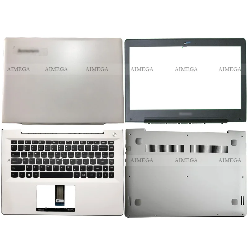 

White Laptop LCD Back Cover/Front Bezel/Palmrest/Bottom Case For Lenovo S41 S41-70 S41-75 U41-70 300S-14ISK 500S-14ISK S41-35