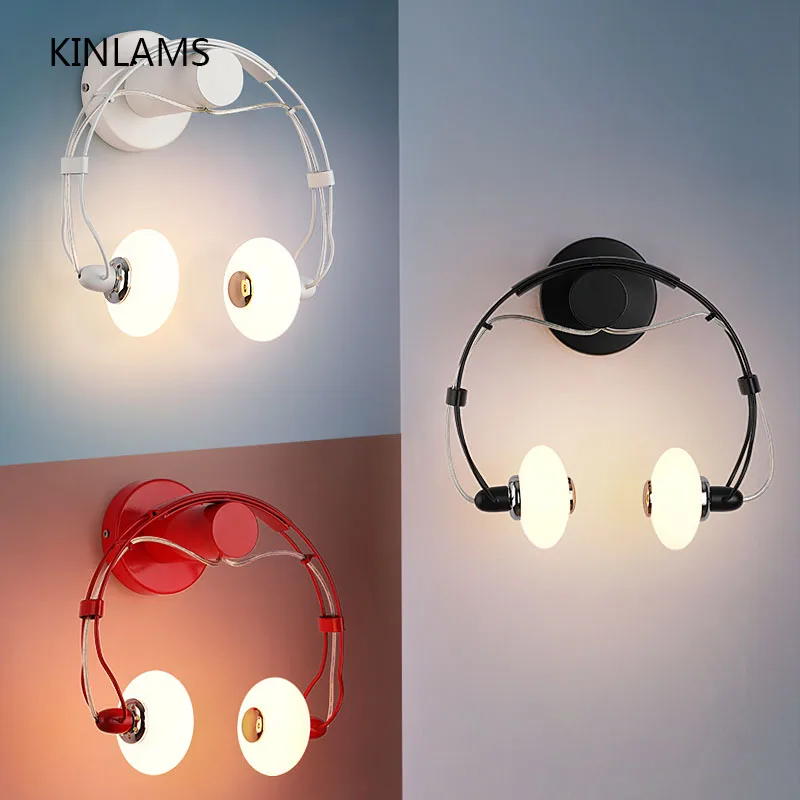 

LEDBedroom Bedside Wall Lamps Interior Decoration Lights Luxury Modern Minimalist Nordic Restaurant Lamp Headset Glass Wall Lamp