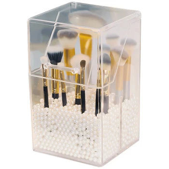 

Fashion Professional Polygon Dust proof Cosmetic Brush Box Cosmetic Holder Makeup Tools Brush Accessory Organizer Box with Cover