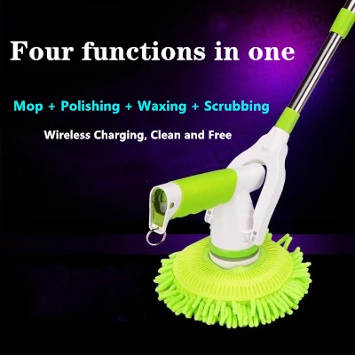 

Electric Turbine Cleaner Wireless Charging Adjustable Long Handle Electric Mop Waxer Window Cleaner