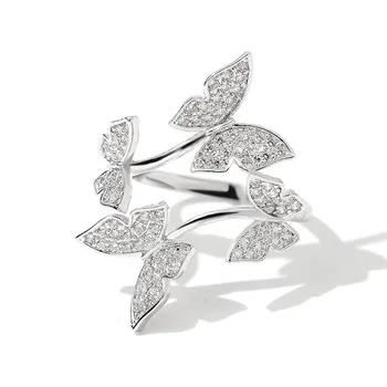 

source of cross-border wish selling new ring opening women's butterfly butterfly animal modelling engagement ring