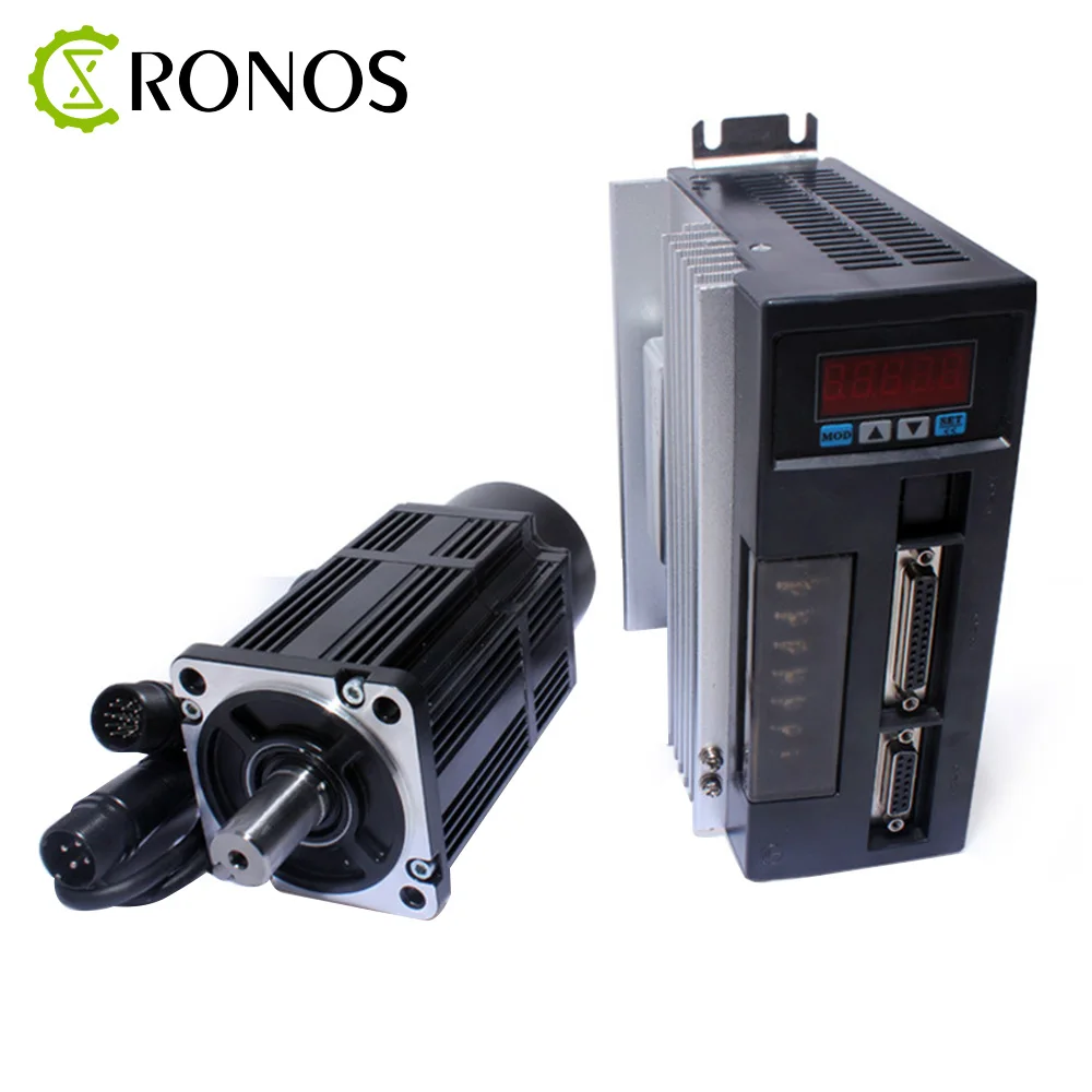 220V 750W AC Серводвигатель 90ST M02430 3000RPM 2 4 N.M. 0.75KW сервомотор Single фаза привода