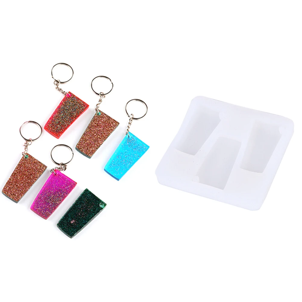 Silicone Molds Epoxy Resin Shape Silicone Tumbler Mold Keychains Mould For Keychain Jewelry Making Tool