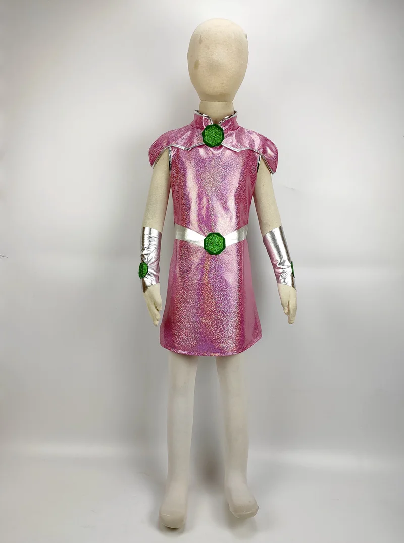 New costume Teen Starfire Cosplay for Kids TuTu Dress Halloween Costume (3-9Years) Party Dress cosplay costume kids girls dress