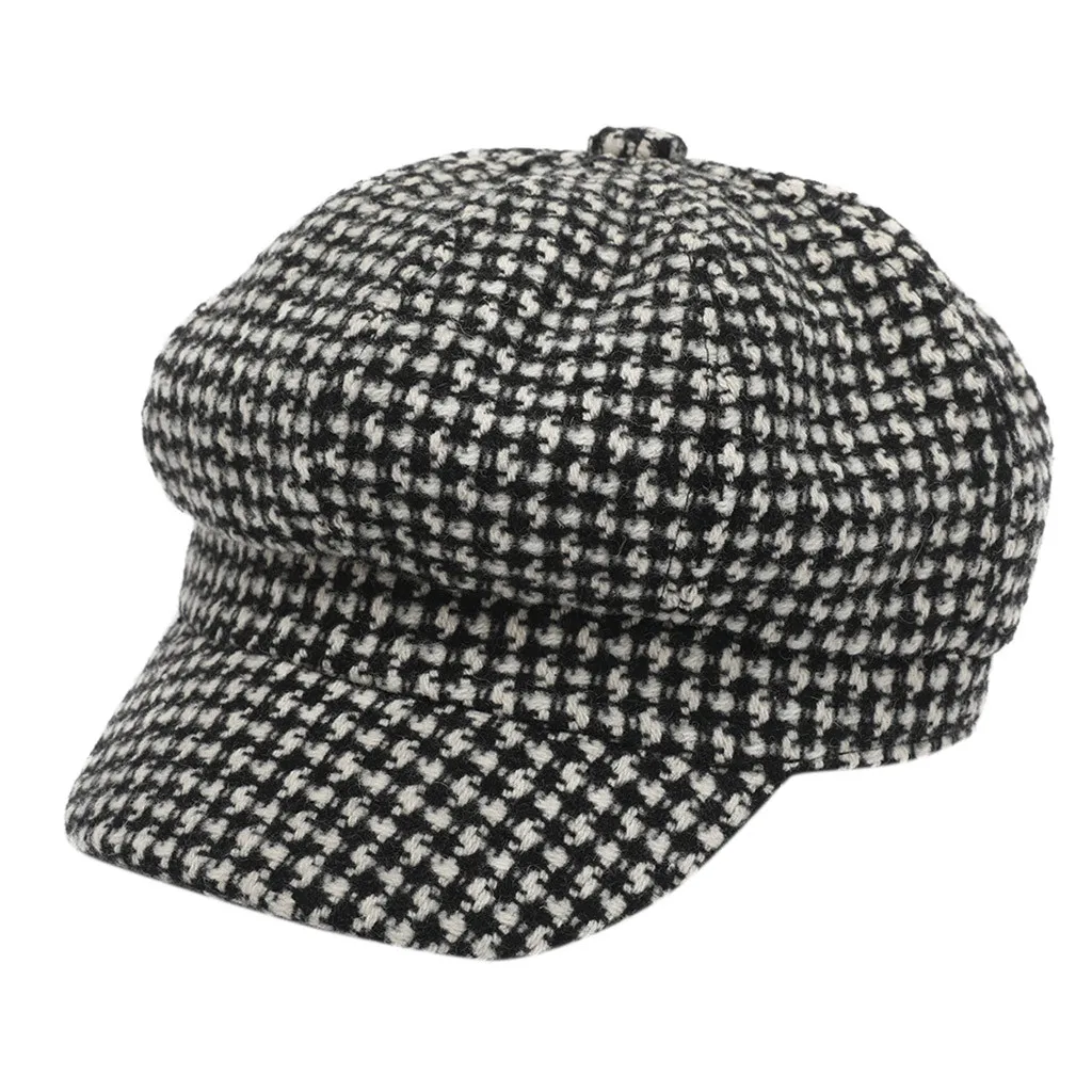 Charming Women Winter Warm Hairy Beret Hat Fashion Pattern Caps