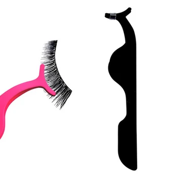 

False Eyelashes Extension Curler Fake Eye Lash Stainless Steel Tweezers Applicator Clip Clamp Eyes Makeup Tools