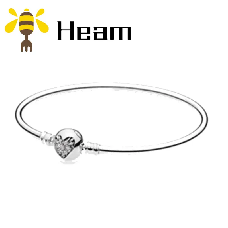 Heam, высокое качество,, Стерлинговое Серебро, 925 пробы, pan, очаровательный браслет для женщин, модный, элегантный, роскошный, сделай сам, аутентичное ювелирное изделие