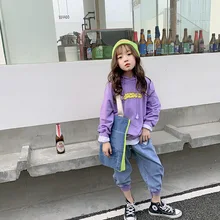 Осенняя детская одежда в Корейском стиле; детские джинсы chao yang с надписью «Gas»; брюки с принтом для больших мальчиков