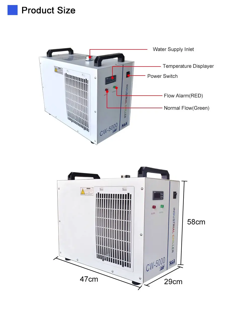 Industrial Water chiller CW5000 10