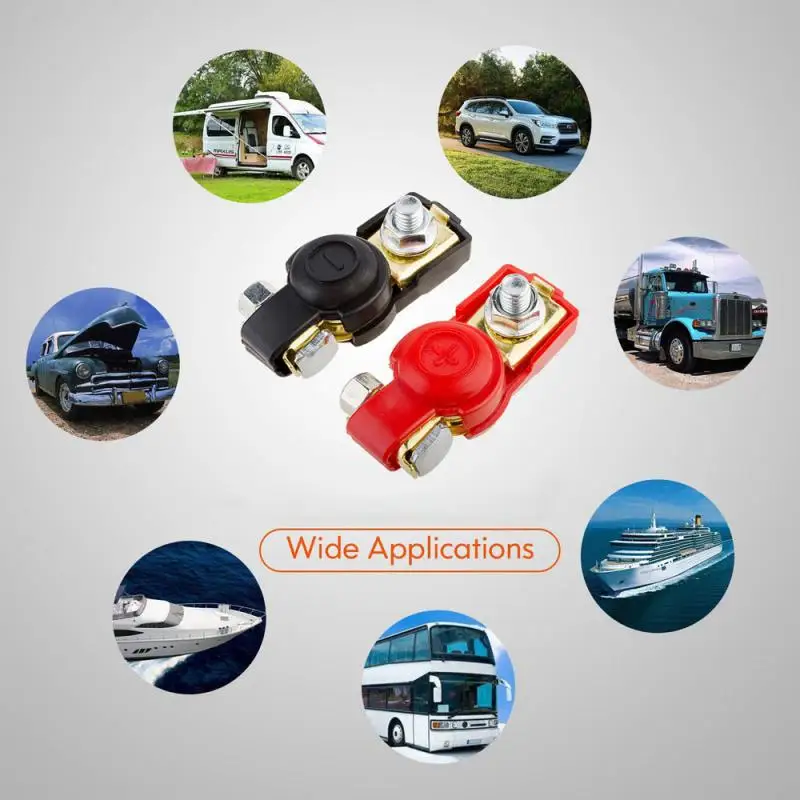 Car Battery Terminal Connector 6V/12V A Pair Positive & Negative Electrode Quick Release Lift Off Connector Clamps battery terminals,car battery accessories