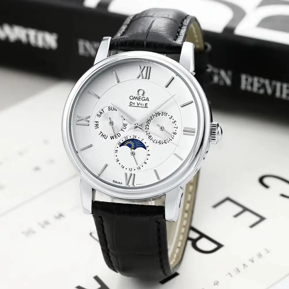 

Omega- Luxury Brand quartz men Watches Quartz Watch Stainless Steel Strap wristwatch classic fashion women watch 22