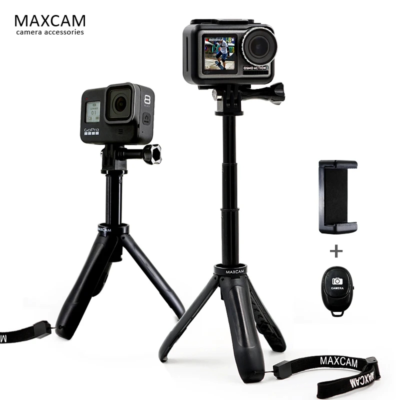 MAXCAM для Gopro Hero 8 7 6 выдвижная ручка Штатив карманный Полюс Мини селфи-палка DJI OSMO