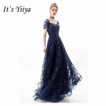 It's Yiiya Evening Dress Vintage Boat Neck Mermaid Robe De Mariee Off The Shoulder Floor-Length Women Party Dresses E820
