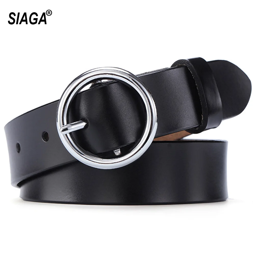 New Brand Designers Women's Cow Skin Leather Female Ring Pattern Design Pin Buckles Metal Belts 2.8cm Width 2022 FCO176