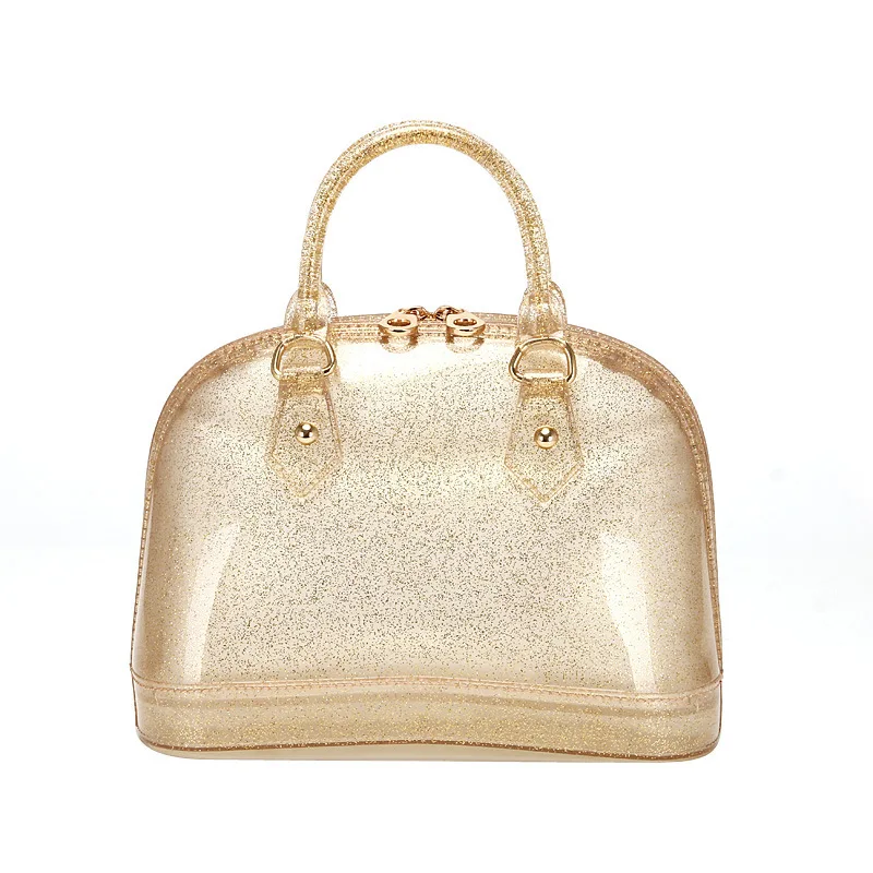 

Summer Transparent Women Shell Handbag Lady Small Shine Jelly Clear Cute Tote Bag Girls Brand Designer Crossbody Messenger Bag