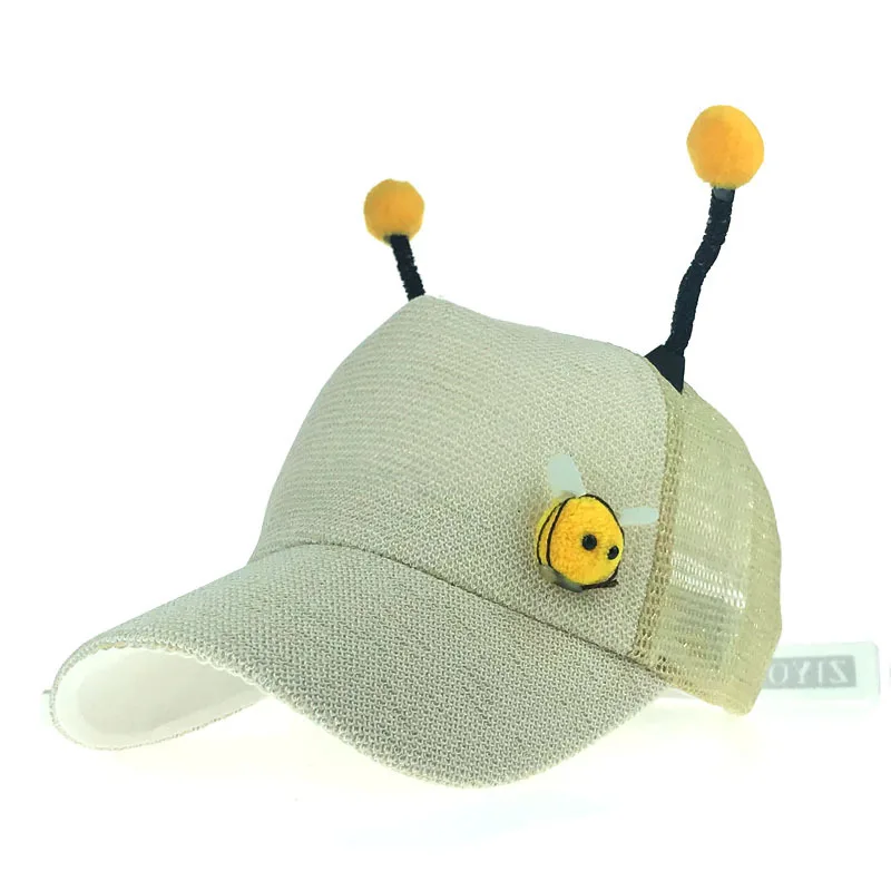 ZLD 2 to 8 Years old Spring Children Baseball Cap Boy Girls 3D Little bee Snapback adjustable Kid Hip Hop Hat Sun cap
