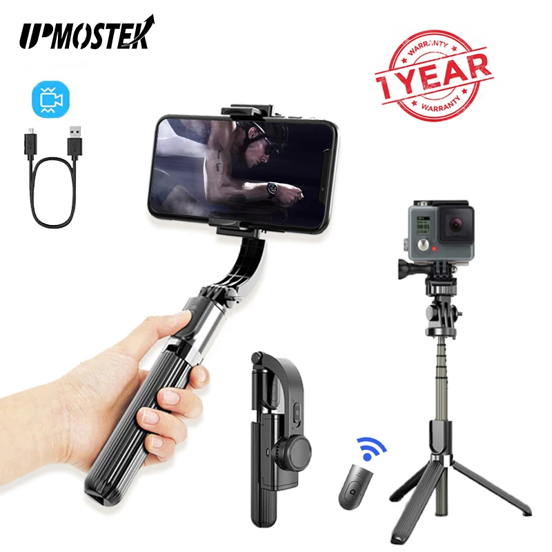 

UPMOSTEK Gimbal Smartphone 3 IN 1 Selfie Stick Tripod Stabilizer with Bluetooth Remote for Android Phones Gorpro Sports Camera