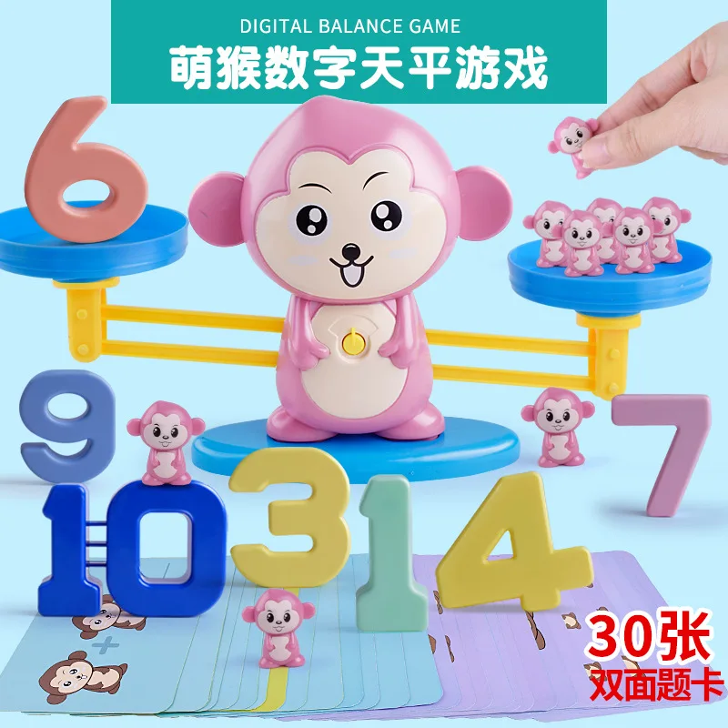 

Hot Selling with Numbers Addition And Subtraction Balance Tabletop Game Children'S Educational Science with Numbers Balance Monk