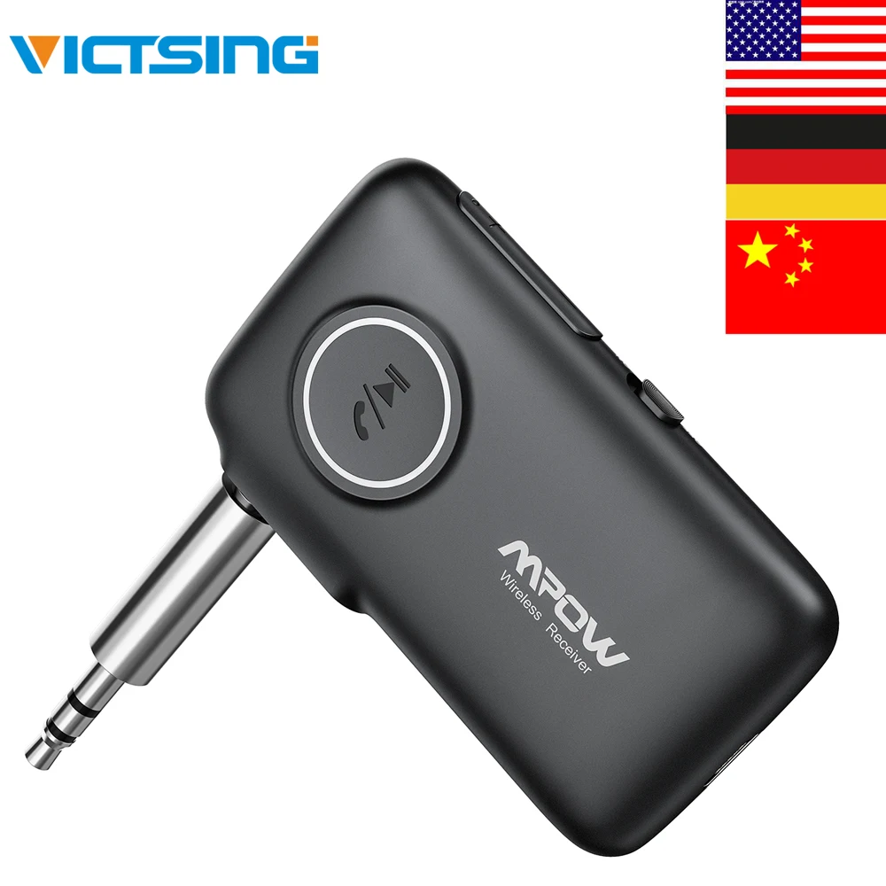 Автомобильный адаптер VicTsing Bluetooth 5 0 приемник 16 часов Aux звонки без помощи
