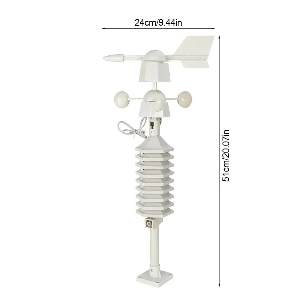 RF 433mhz Wireless Weather Station Clock Wind Speed Direction Sensor Temperature