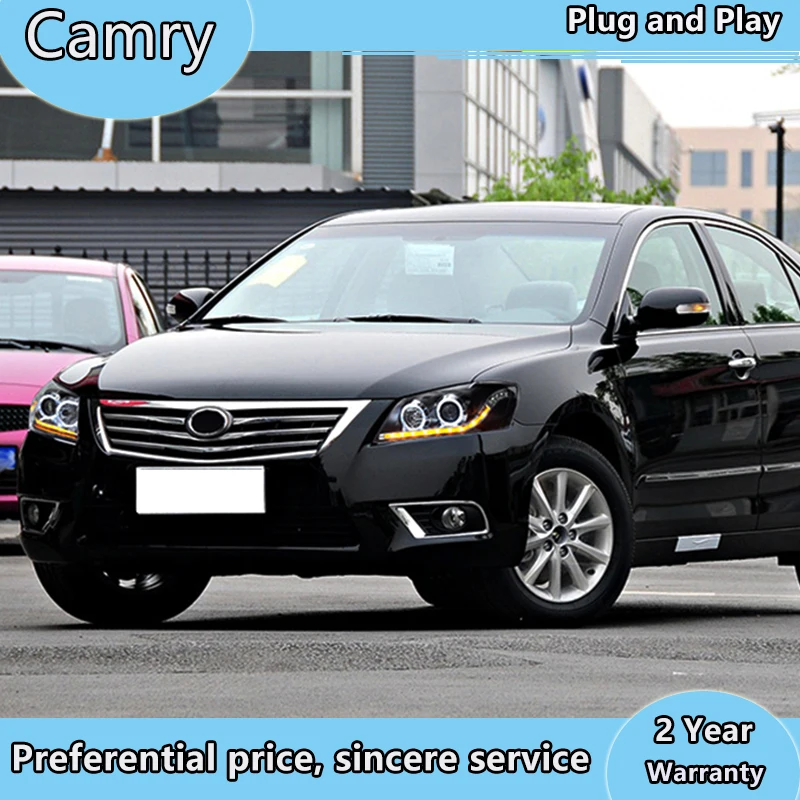 Автомобильный Стайлинг для Toyota 2009-2011 фара Camry светодиодная фара дальнего света Camry светодиодный DRL динамический поворотный сигнал hid фары аксессуары