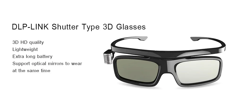 Xiaomi Fengmi Smart DLP-LINK Тип затвора 3D стекло es с usb зарядкой Cabl для Xiaomi Laer проектор ТВ 3D стекло