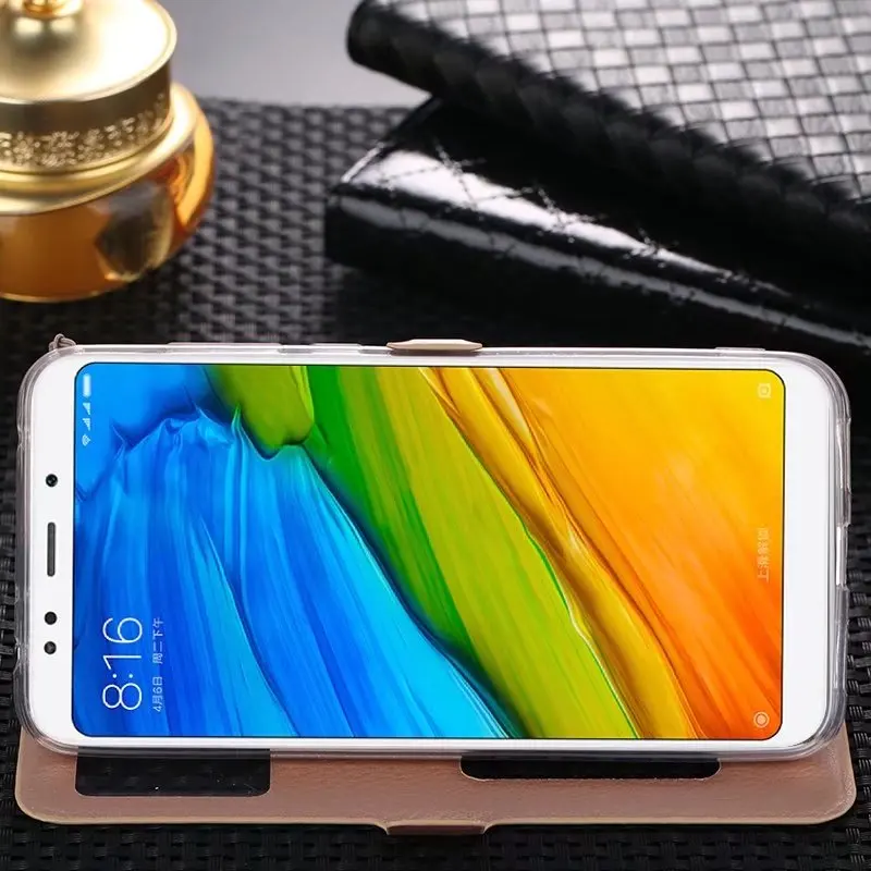 Чехол для Xiaomi Redmi 5 Plus чехол книжка Кожаные чехлы с подставкой телефонов