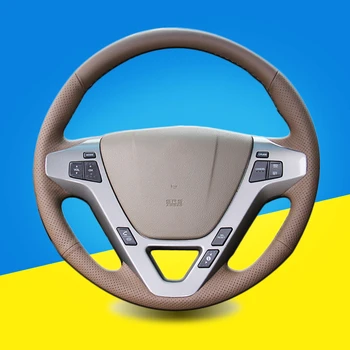 

Hand Sewing Car Steering Wheel Cover for Honda Acura MDX 2009-2012 Interior Auto Braid On The Steering Wheel Cover Car-Styling