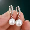 LByzHan 2022 Pearl Earrings Genuine Natural Freshwater Pearl 925 Sterling Silver Earrings Pearl Jewelry For Wemon Wedding Gift ► Photo 2/5