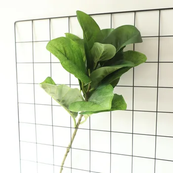 

79cm Artificial Magnolia Branch Plastic Lifelike Banyan Leaf Indoor Floral Home Furnishing Living Room Office Shop Decor Plants