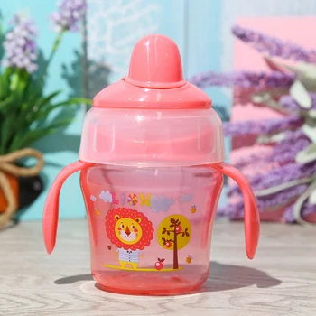 

120MLCups Baby School Cartoon Water Drinking Bottles Infant Sippy Cups Duckbill Mouth Shape For Feeding Baby Training Bottles