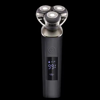 

Waterproof Smart Electric Shaver Large LCD Screen Cordless Type-C Rechargeable Dry Wet Shave Self-washing 9100rpm Low Noise