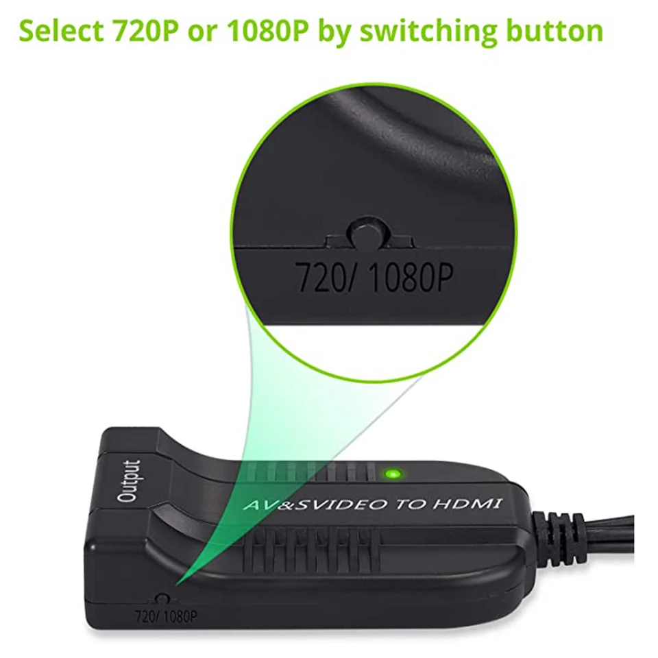 Convertitore da HDMI ad AV CVBS KZQ, adattatore da HDMI ad AV CVBS