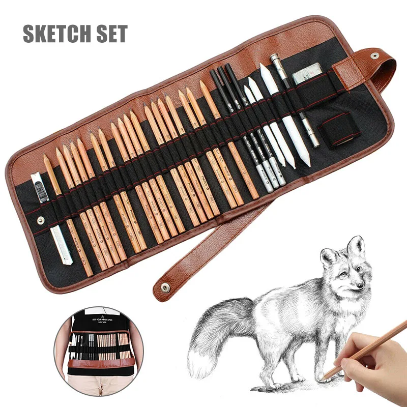 

29pcs Pencil Set Sketching Drawing Art Tool Graphite Pencils Sketching Supplies LHB99