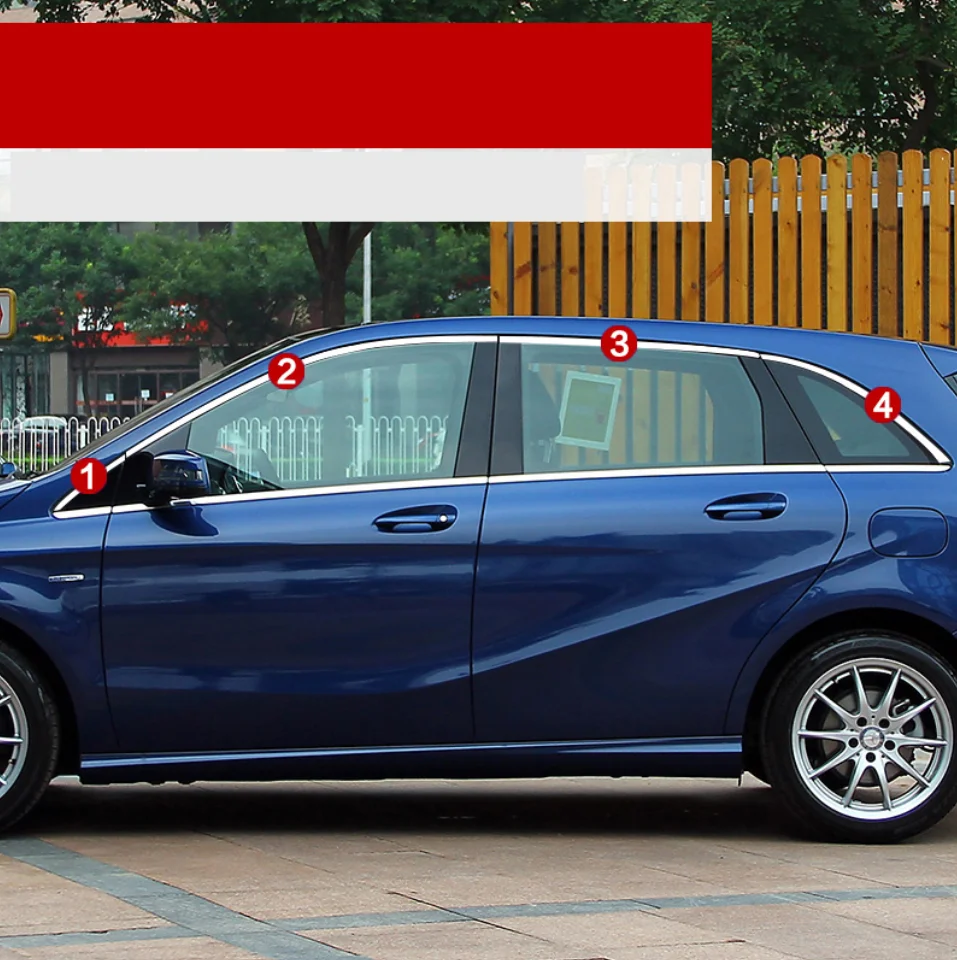 Нержавеющая сталь окна автомобиля планки для mercedes benz B180 B200 B220 B250 W246 2012 2013