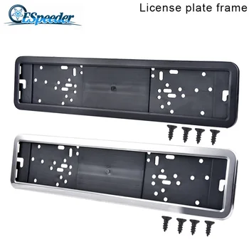

ESPEEDER Plastic Car License Plate Frame Number Plate Holder Fit European With 4 Screws