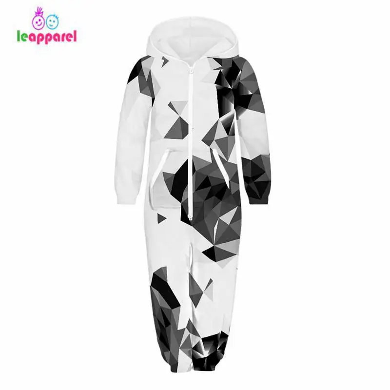 LEAPPAREL/детский осенне-зимний комбинезон на молнии с 3D красочным принтом; детская одежда; костюм для девочек