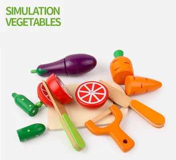 Wooden Cutting Food Play Set 9