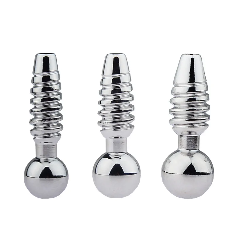 Urethral Dilator SAMOX Stainless Steel Male Penis Plug Threaded Urethra Catheter Stimulator Adult Sex Toy For Men Gay