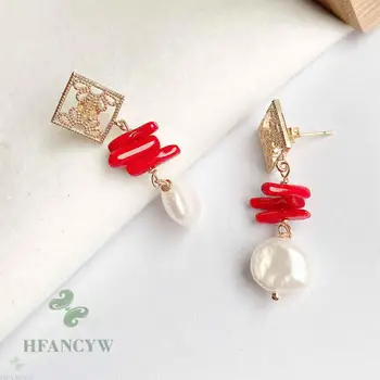 

10-12mm Natural Baroque Freshwater Pearl Earrings Women Mesmerizing Dangle Luxury Irregular AAA Real Gift Classic Party