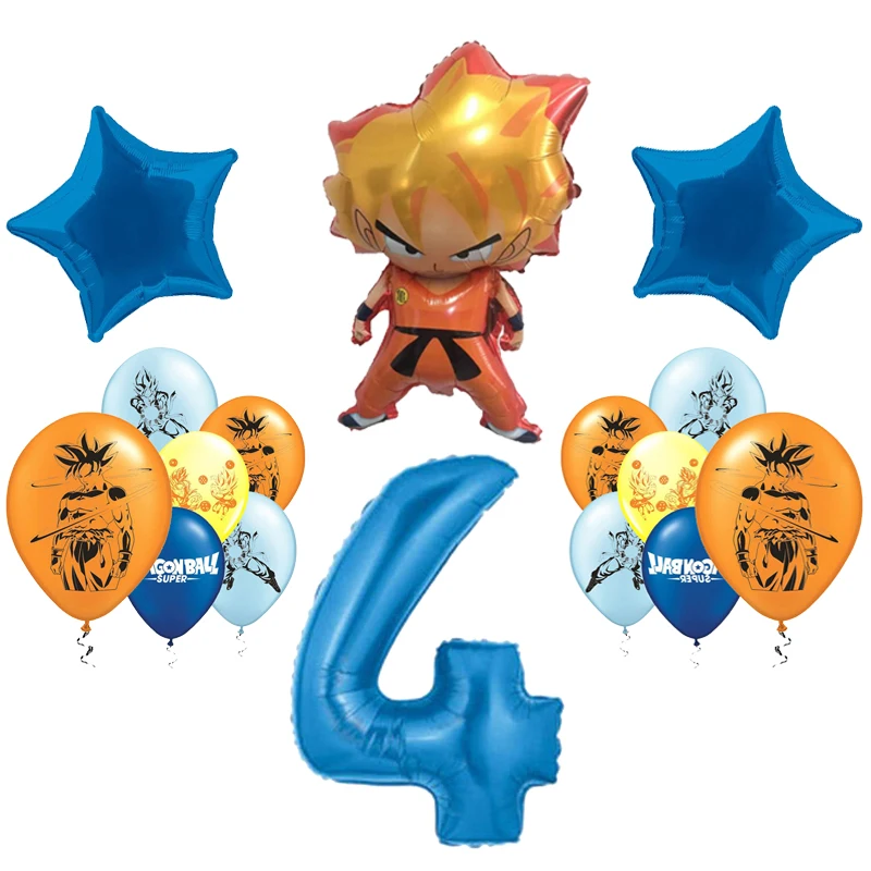 16 шт. Goku шар Dragon Ball Baallon Globos 1-й День рождения украшения для детских игрушек Супер saiyan баллон - Цвет: Мятно-зеленый
