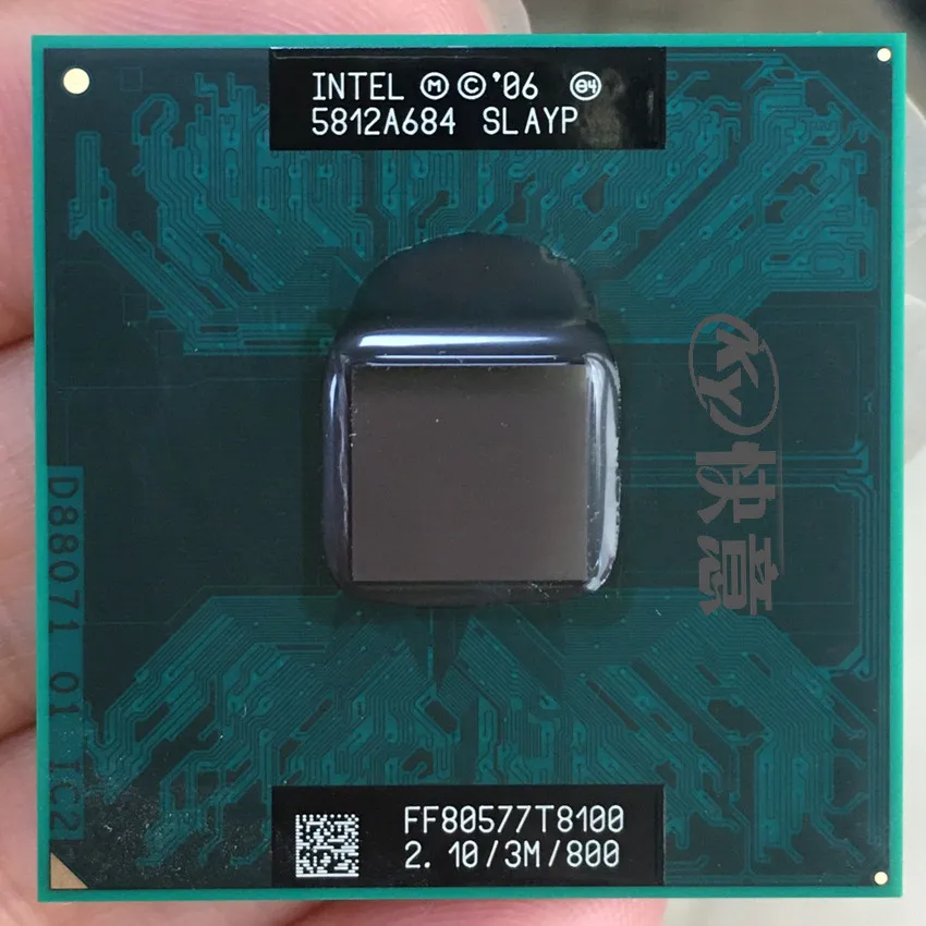 Оригинальный процессор lntel Core 2 Duo T8100 (3M кэш 10 ГГц 800 МГц FSB двухъядерный) для