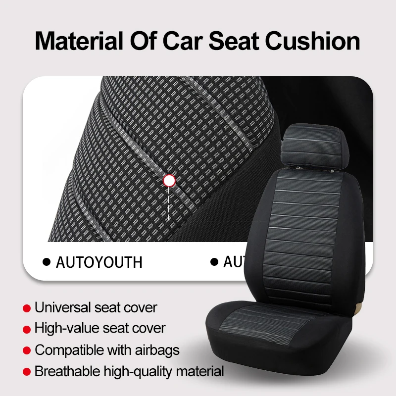 AUTOYOUTH 앞 카시트 커버 유니버설 핏 대부분의 자동차 SUV 자동차 액세서리 카시트 커버, 아우디 IVECO 메르세데스-벤츠