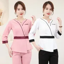 

Beauty Salon Work Clothes Women Suit Beauty Skin Management Spa Beautician Technician work Uniform